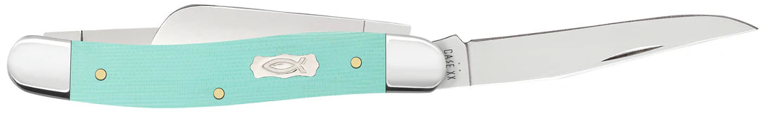 Case Smooth Seafoam Green G-10 Medium Stockman Knife