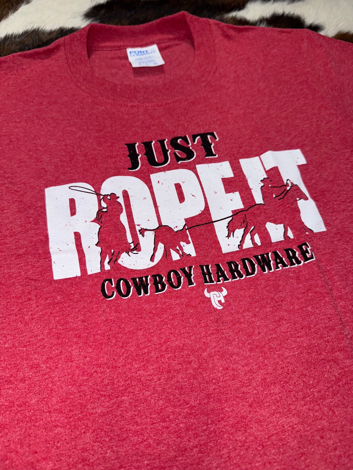 Cowboy Hardware Boy's Red Just Rope It T-Shirt