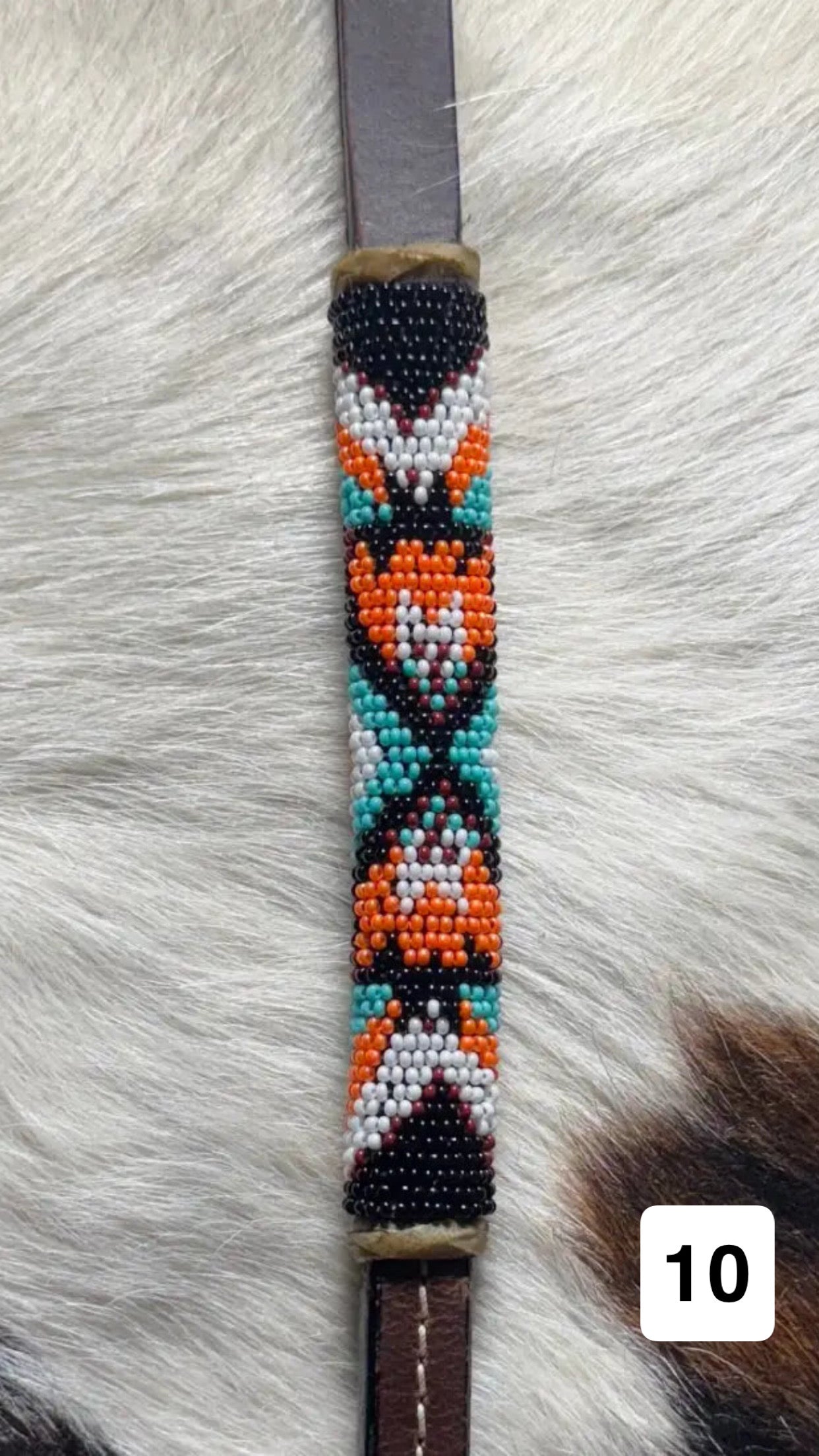 CST Leather Over & Under Whip - Beaded – Leanin' Pole Arena