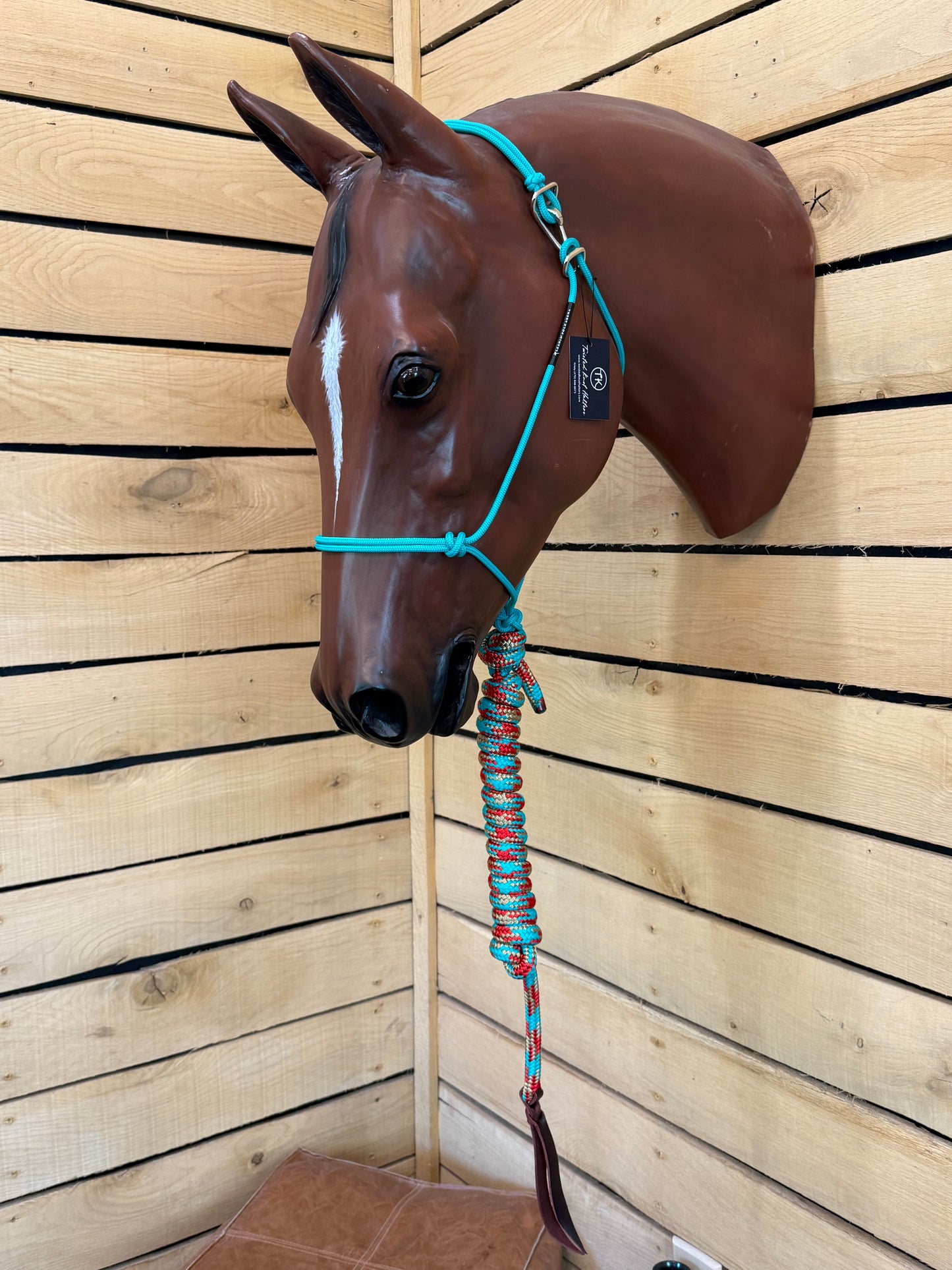 Twisted Knot Halters Rope Halter w/ Easy Off Clip & Lead