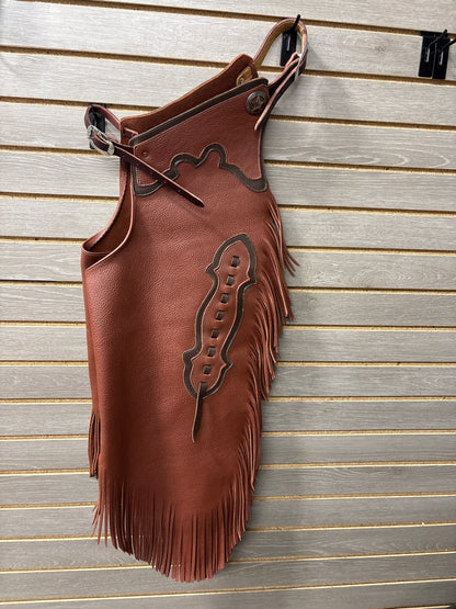 Rockin' Y Adult Two-Tone Leather Chinks (#1)
