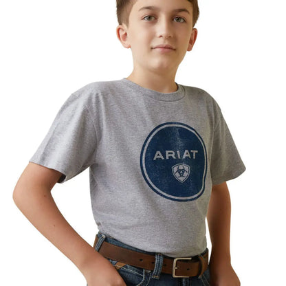 $10: Ariat Boy’s Heather Gray Worn Around Athletic T-Shirt Large Sale Boy’s T-Shirt