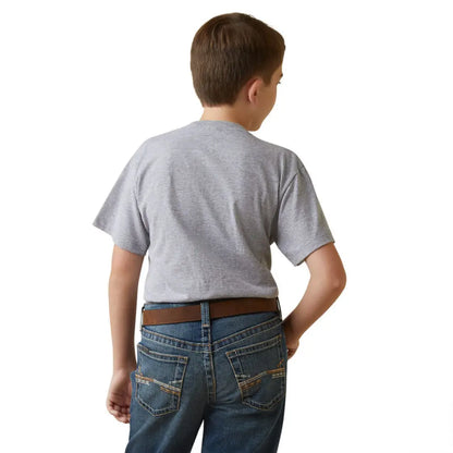 $10: Ariat Boy’s Heather Gray Worn Around Athletic T-Shirt Sale Boy’s T-Shirt