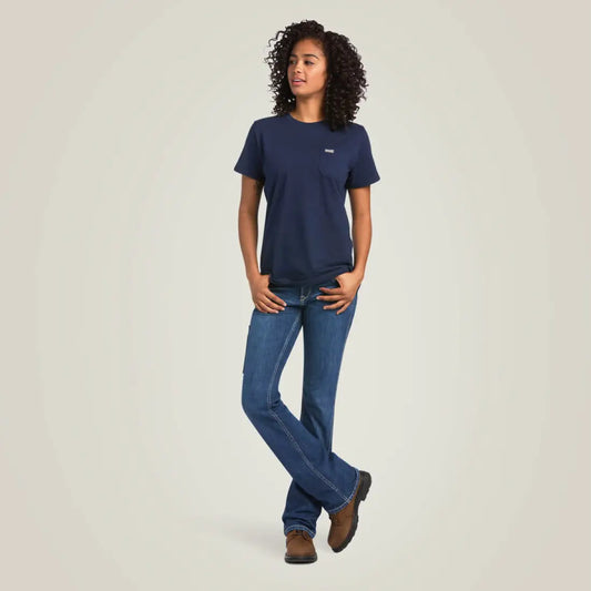 Ariat Women’s Rebar Navy Eclipse Cotton Strong T-Shirt Sale Women’s T-Shirt