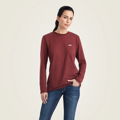 +$10: Ariat Women’s Rebar Port Workman USA Logo Long Sleeve T-Shirt Sale Women’s T-Shirt
