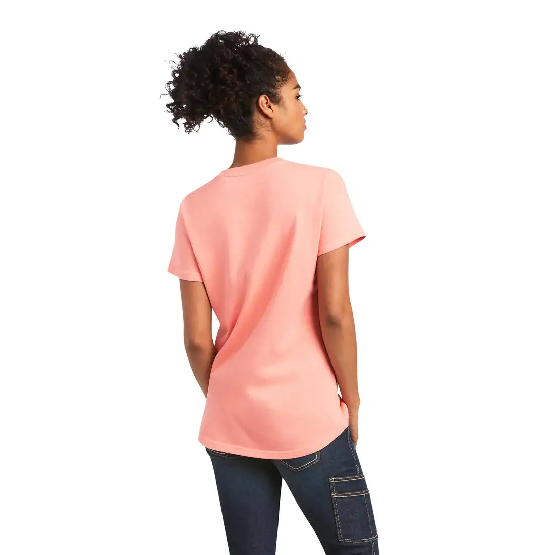Ariat Women’s Rebar Summer Melon Cotton Strong V-Neck T-Shirt Sale Women’s T-Shirt