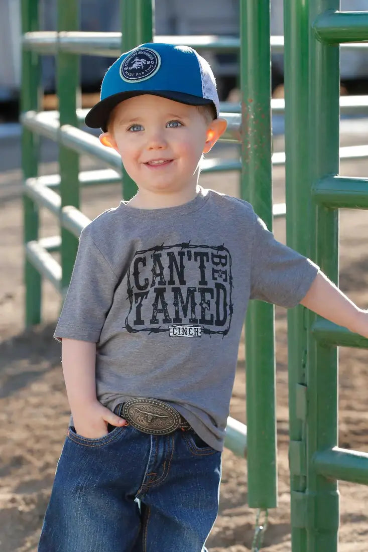 Cinch Boy’s Infant Gray Can’t Be Tamed T-Shirt 3-6M Boy’s Infant