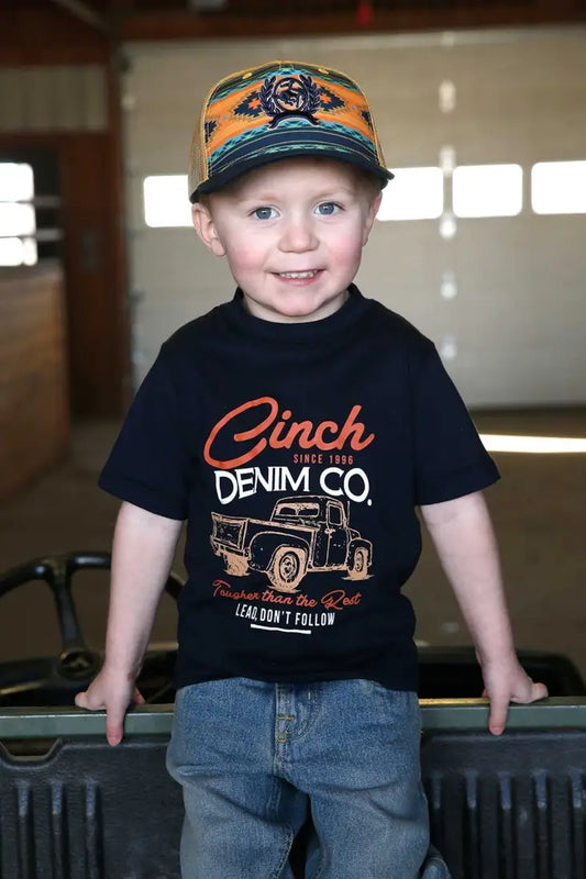 $10: Cinch Boy’s Infant Navy Farm Truck T-Shirt 3-6M Sale Boy’s Infant