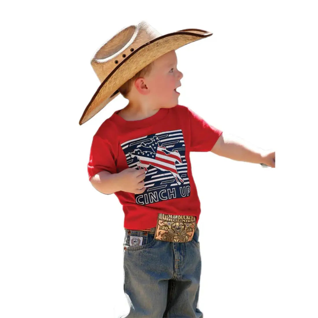 $10: Cinch Boy’s Toddler Red Americana Cinch Up T-Shirt 2T Sale Boy’s Toddler Top
