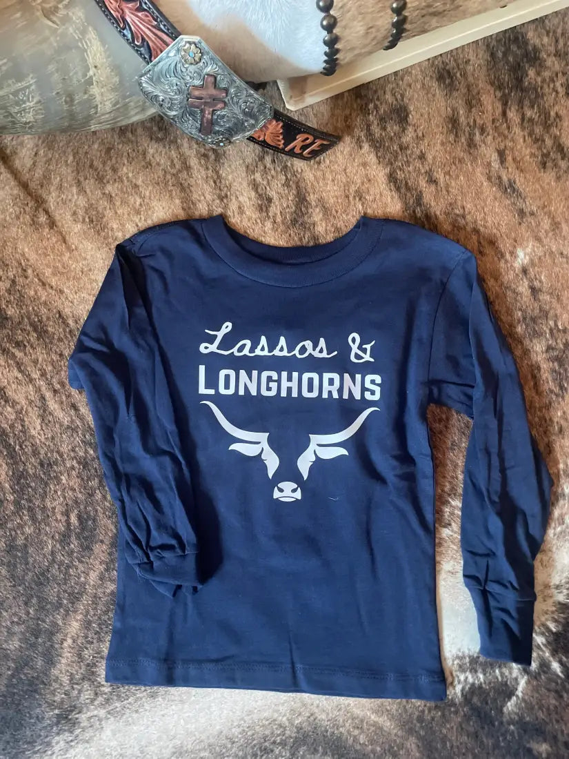 $10: STW Boy’s Toddler Lassos & Longhorns Long Sleeve T-Shirt 2T Sale Boy’s Toddler Top