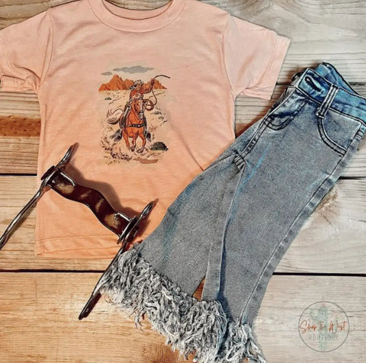 $10: STW Girl’s Infant Peach Trigger T-Shirt 3M Sale Girl’s Infant