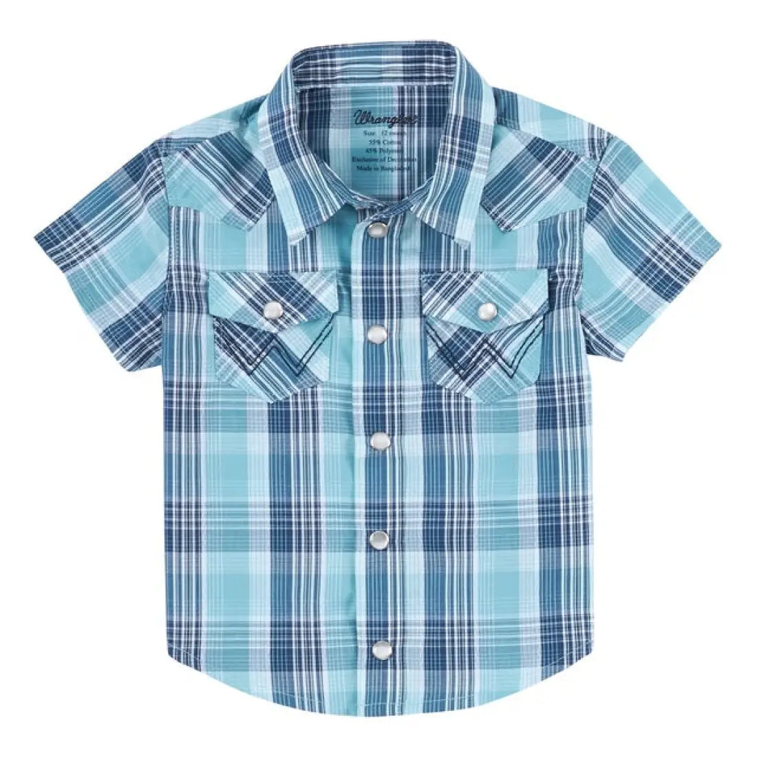 $10: Wrangler Boy’s Infant Turquoise & Blue Western Shirt 0-3M Sale Boy’s Infant
