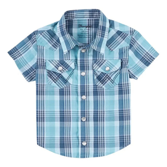 $10: Wrangler Boy’s Infant Turquoise & Blue Western Shirt 0-3M Sale Boy’s Infant