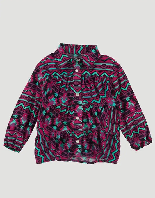$10: Wrangler Girl’s Infant Multi Southwestern Tiered Western Shirt 0-3M Sale Girl’s Infant