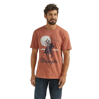 $10: Wrangler Men’s Heather Redwood Moon Rider T-Shirt Sale Men’s T-Shirt