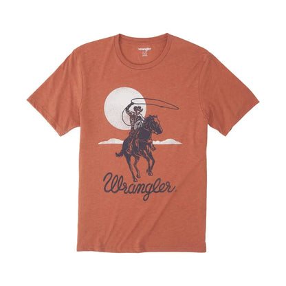 $10: Wrangler Men’s Heather Redwood Moon Rider T-Shirt Small Sale Men’s T-Shirt