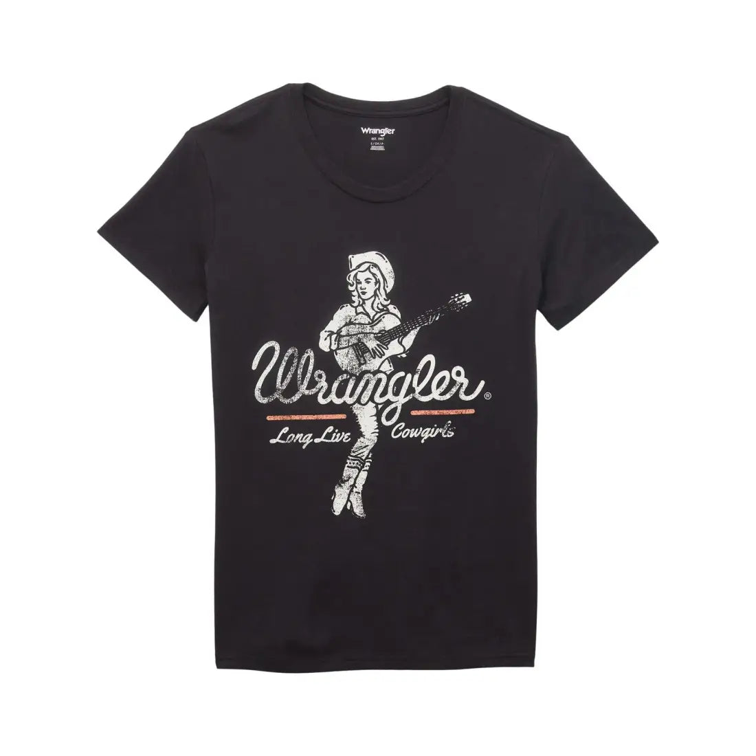 Wrangler Women’s Black Beauty Guitar T-Shirt XSmall Women’s T-Shirt