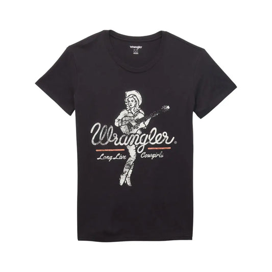 Wrangler Women’s Black Beauty Guitar T-Shirt XSmall Women’s T-Shirt