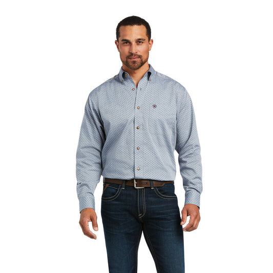 Ariat Men's Big & Tall Peacoat Gray Javon Western Shirt