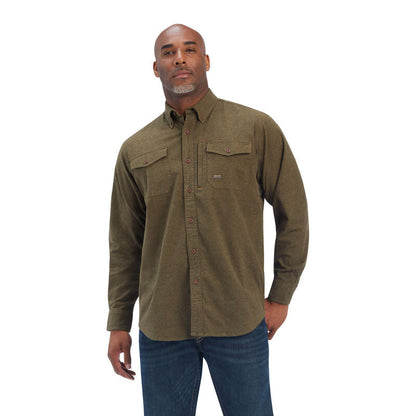 Ariat Men's Big & Tall Rebar Durastretch Flannel Workshirt