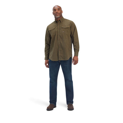 Ariat Men's Big & Tall Rebar Durastretch Flannel Workshirt