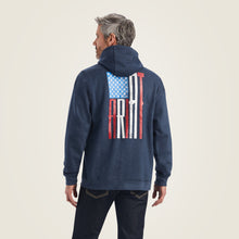 Load image into Gallery viewer, Ariat Men&#39;s US of A Navy Heather Hoodie
