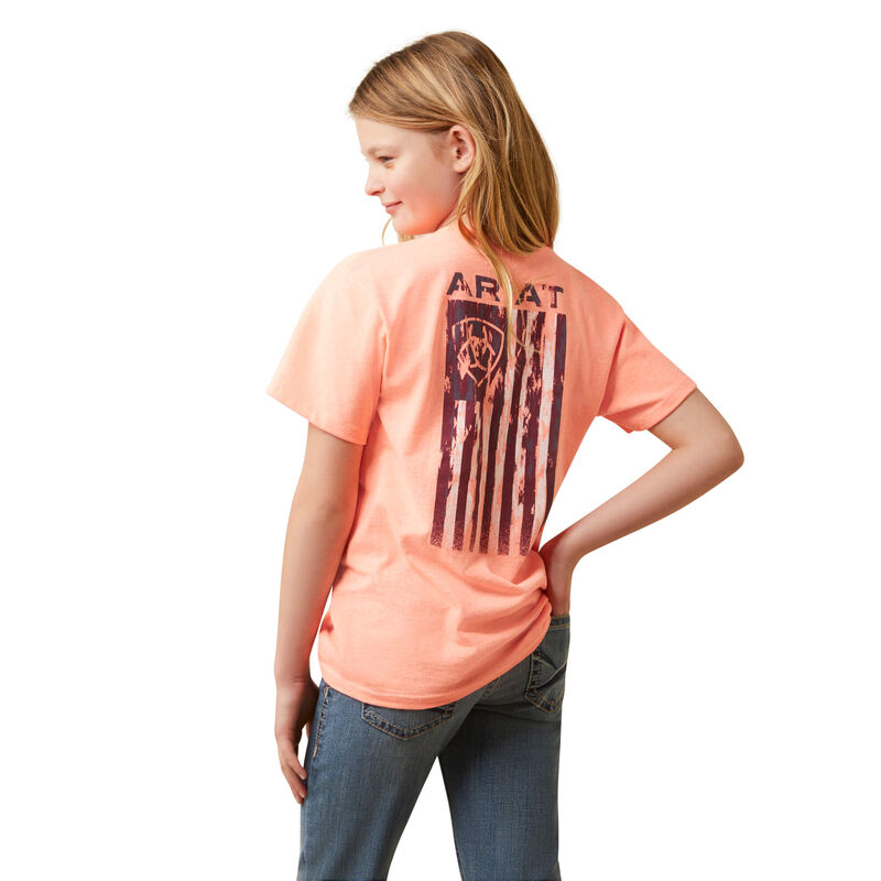 Ariat Girl's Gila River Neon Peach Heather T-Shirt