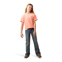 Load image into Gallery viewer, Ariat Girl&#39;s Gila River Neon Peach Heather T-Shirt
