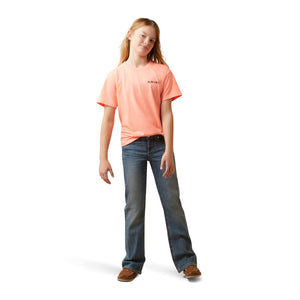 Ariat Girl's Gila River Neon Peach Heather T-Shirt