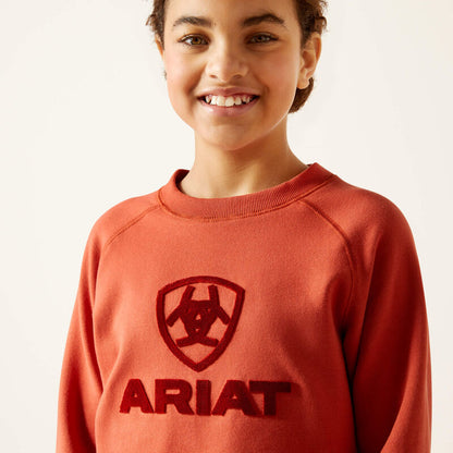 Ariat Girl's Burnt Brick Benicia Shield Pullover