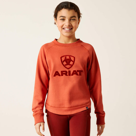 Ariat Girl's Burnt Brick Benicia Shield Pullover