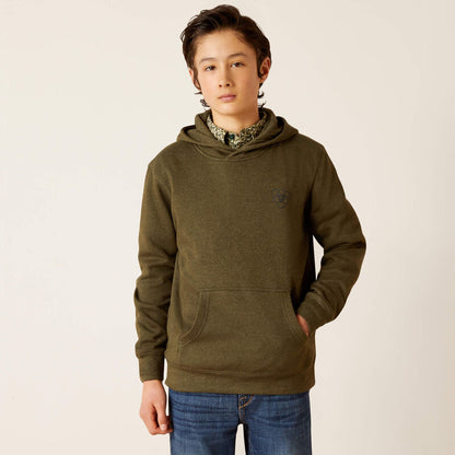 Ariat Boy's Brine Olive Faded Flag Hoodie