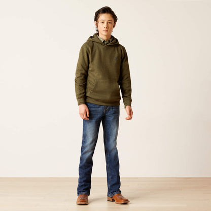 Ariat Boy's Brine Olive Faded Flag Hoodie