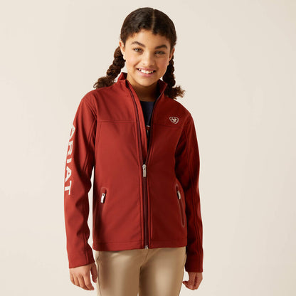 Ariat Girl's Fired Brick New Team Softshell Jacket