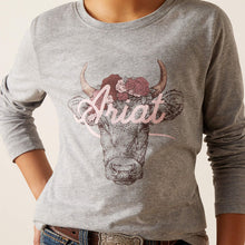 Load image into Gallery viewer, Ariat Girl&#39;s Moo Cow Fawna T-Shirt
