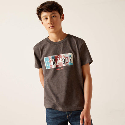 Ariat Boy's License Plate Cowboy T-Shirt