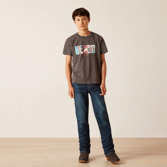 Ariat Boy's License Plate Cowboy T-Shirt