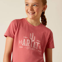Load image into Gallery viewer, Ariat Girl&#39;s Slate Rose Cactus T-Shirt
