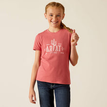 Load image into Gallery viewer, Ariat Girl&#39;s Slate Rose Cactus T-Shirt
