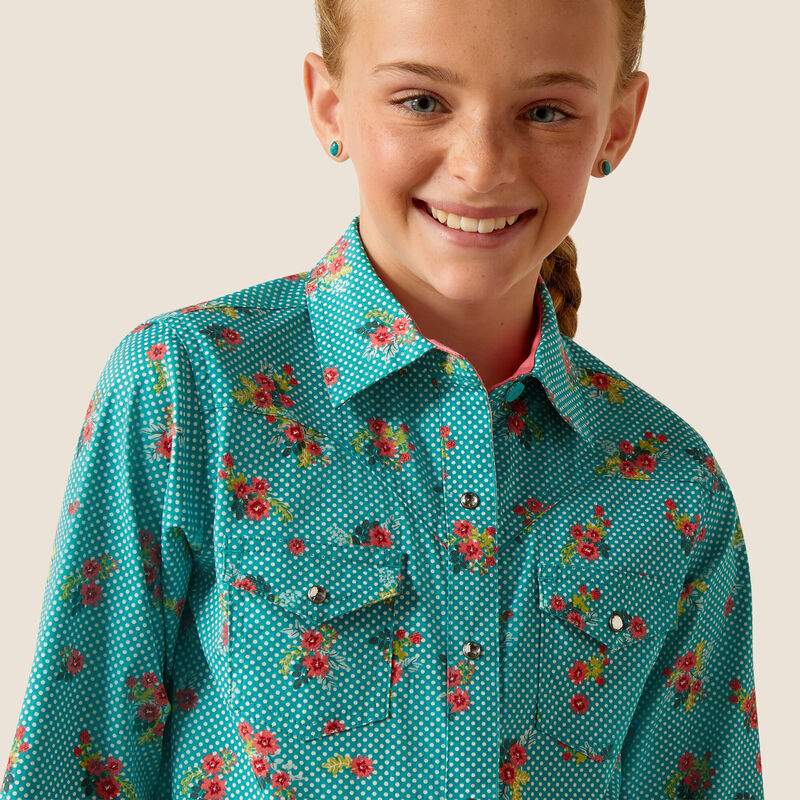 Ariat Girl's Esmerelda Flower Western Shirt