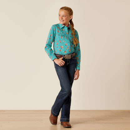 Ariat Girl's Esmerelda Flower Western Shirt