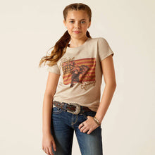 Load image into Gallery viewer, Ariat Girl&#39;s Gold Flag Rodeo Quincy T-Shirt
