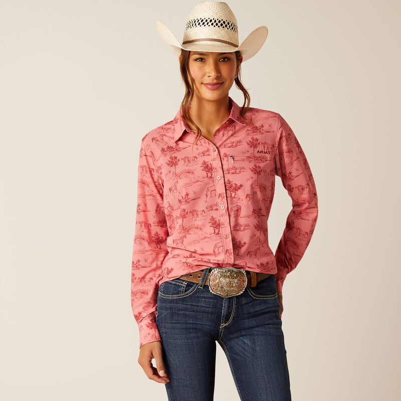 Ariat Women's VentTEK Faded Rose Western Shirt