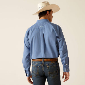 Ariat Men's Pinpoint Oxford Mazarine Blue Western Shirt