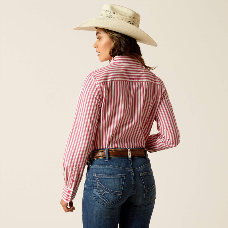 Ariat Women's Kirby Pink Peacock Stripe Western Shirt