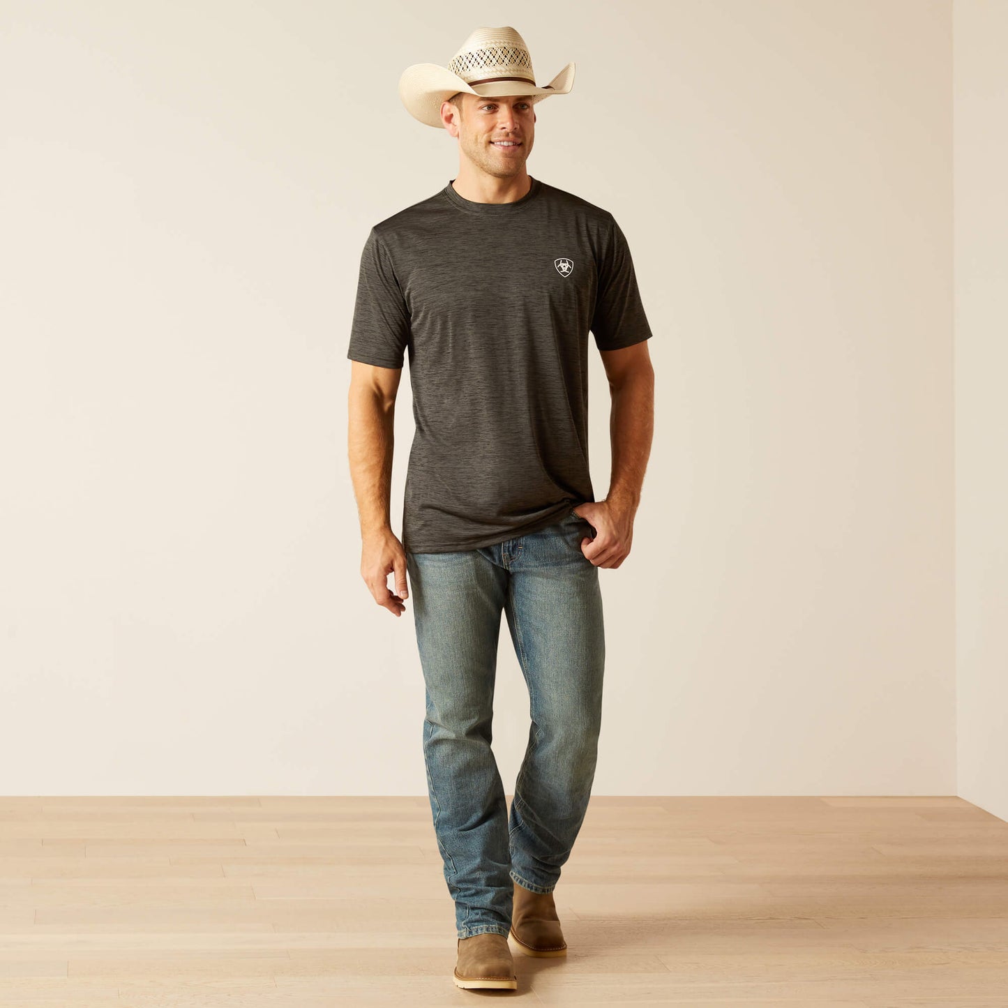 Ariat Men's Charger TEK Charcoal Crestline T-Shirt