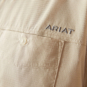 Ariat Men's 360 Airflow Khaki Short Sleeve Western Shirt