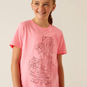 Ariat Girl's Pink Ice Tall Boot T-Shirt