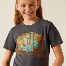 Load image into Gallery viewer, Ariat Girl&#39;s Smoke Heather Buckle Up T-Shirt
