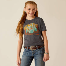 Load image into Gallery viewer, Ariat Girl&#39;s Smoke Heather Buckle Up T-Shirt
